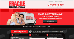 Desktop Screenshot of fragileremovals.com.au