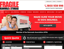 Tablet Screenshot of fragileremovals.com.au